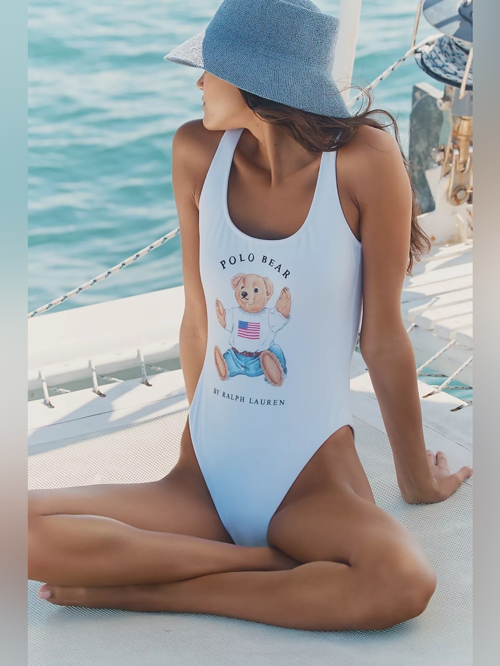 Polo Ralph Lauren Polo Bear Scoop-Neck One-Piece Swimsuit